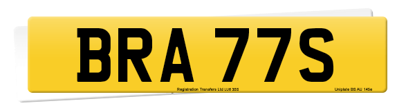 Registration number BRA 77S